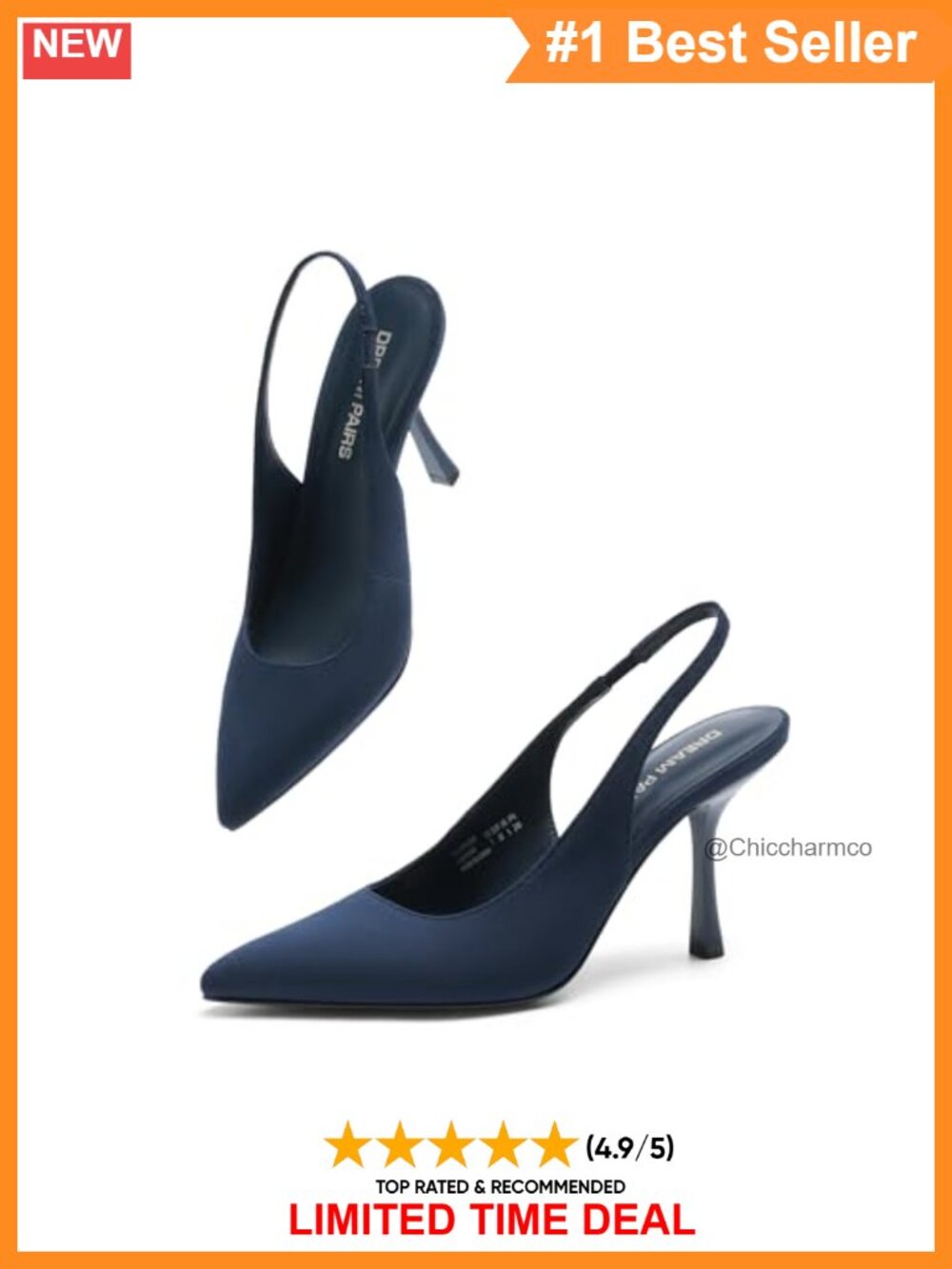 Faux Suede Slingback Pointed Toe Pump Heels
